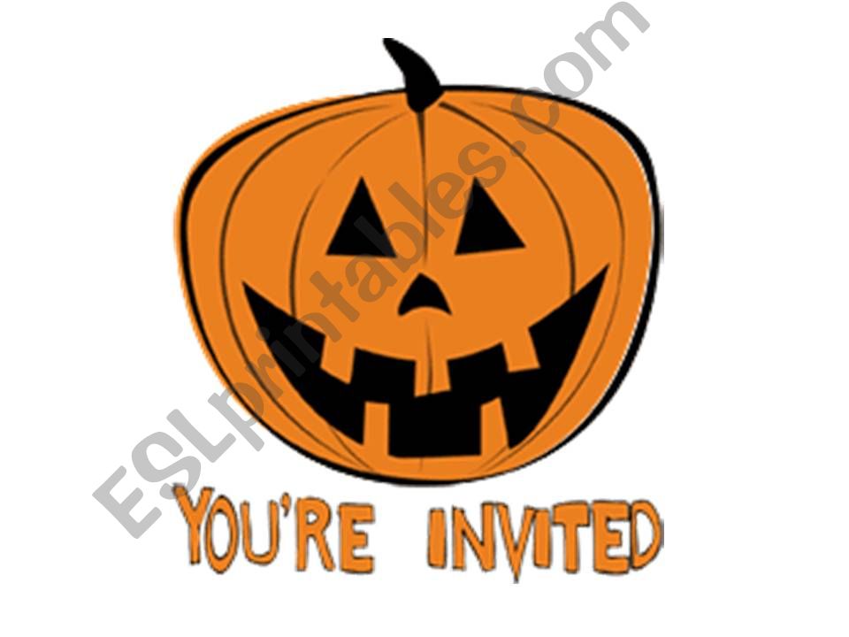 Halloween invitation card powerpoint