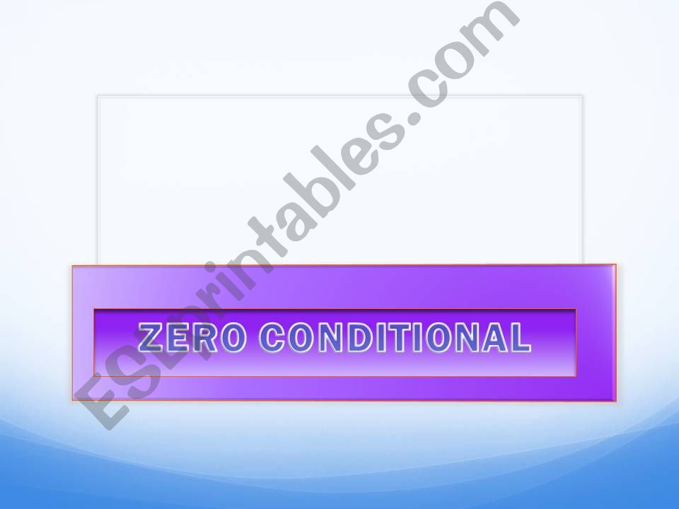 zero conditionals powerpoint