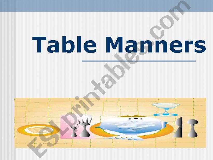 table manners powerpoint