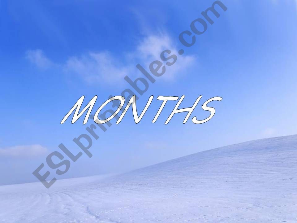 MONTHS - GAME powerpoint