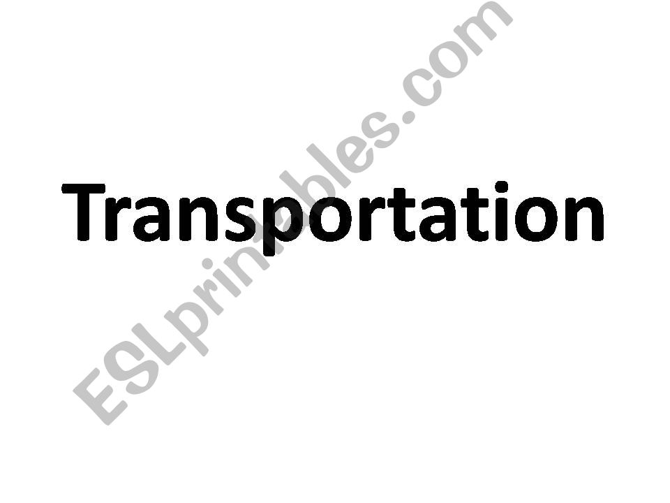 Transportation powerpoint