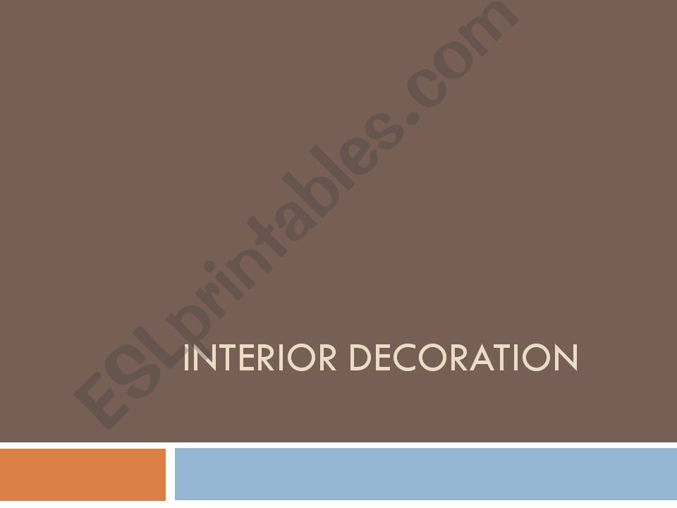 Interior Decoration powerpoint