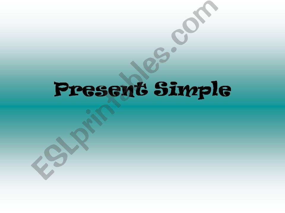 present Simple powerpoint