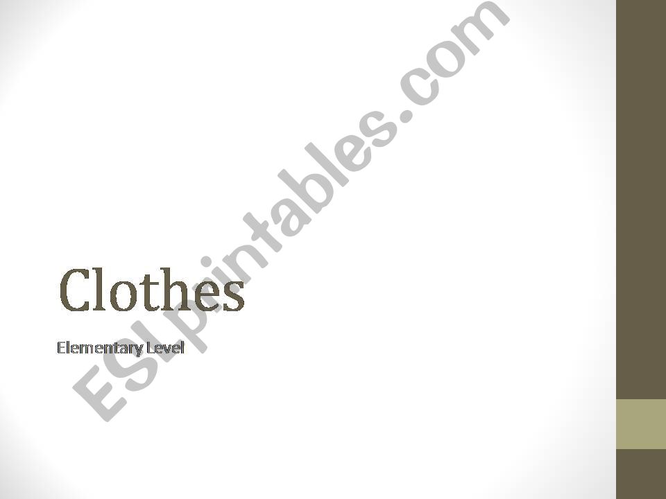 Clothes powerpoint