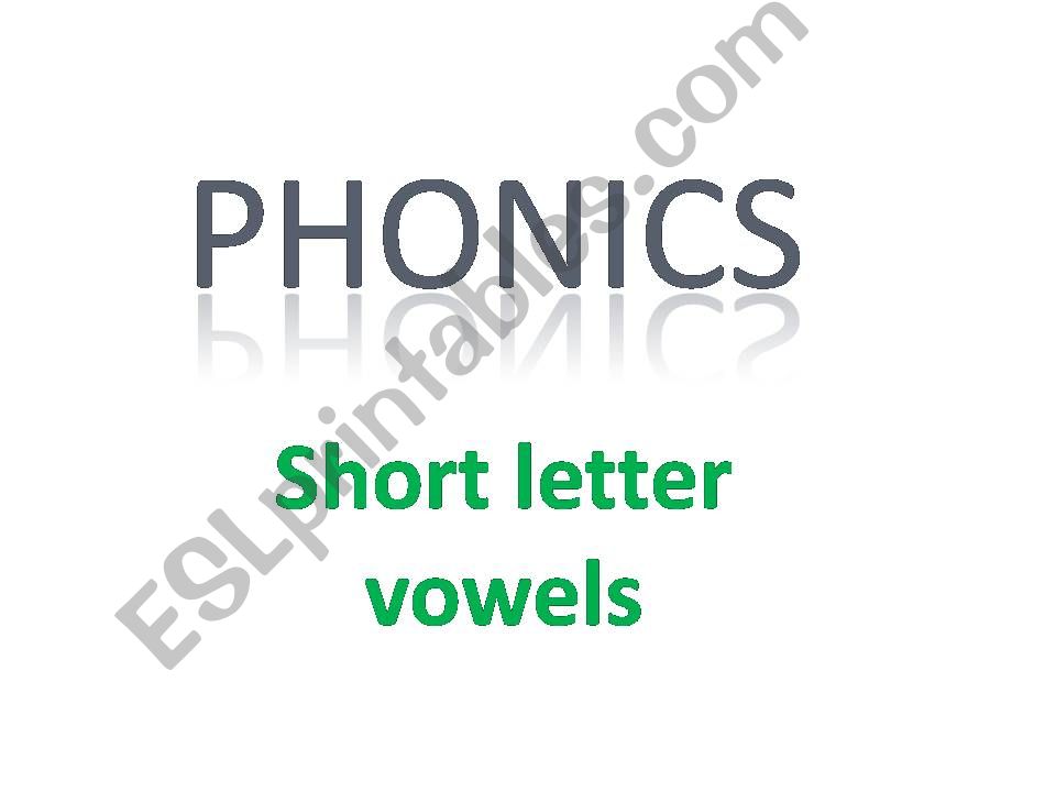 phontic vowels powerpoint