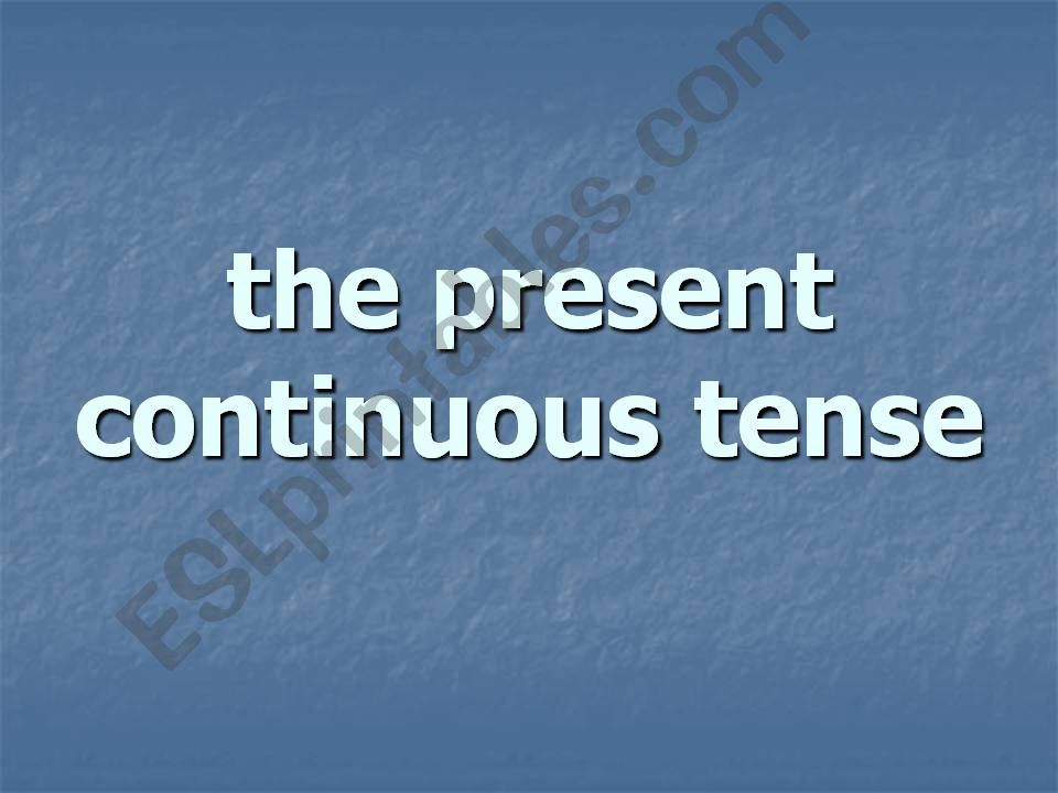 Present Continuous powerpoint