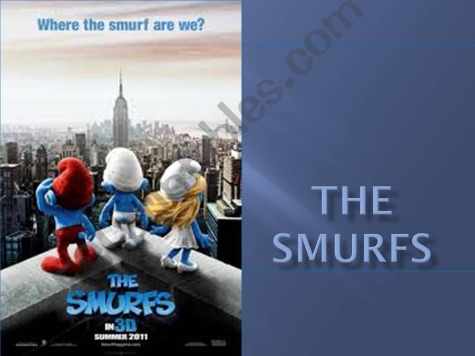 smurf characters game  powerpoint