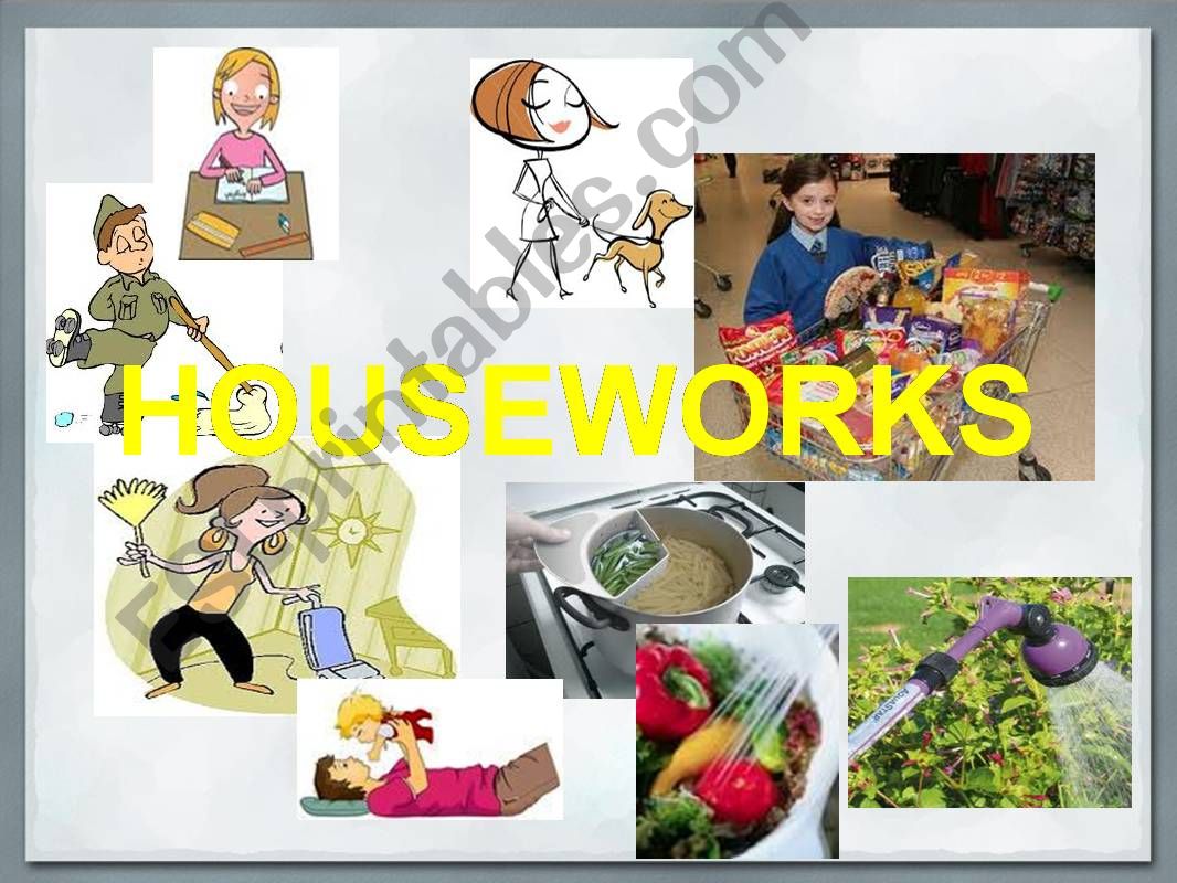 HOUSEWORKS VOCABULARY powerpoint