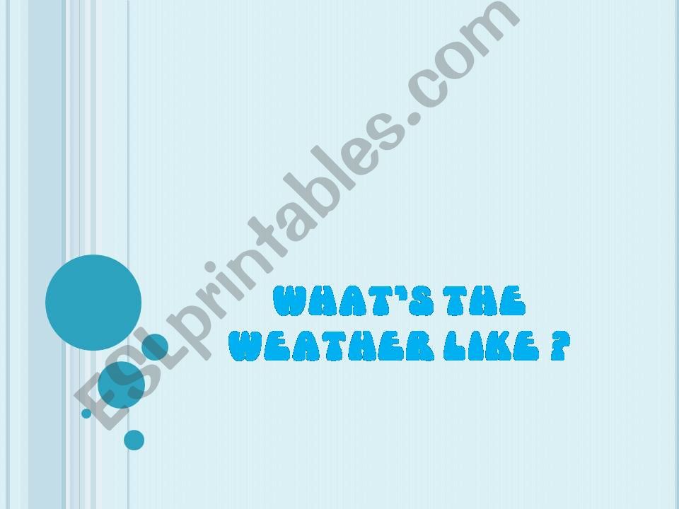 Whats the weather like? powerpoint