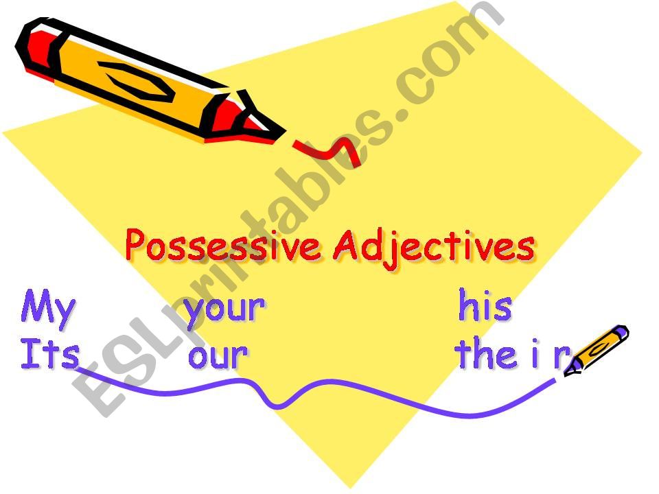 possessive adjectives powerpoint