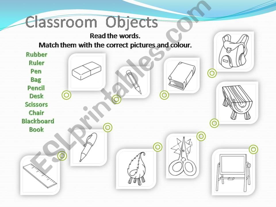 CLASSROOM OBJECTS powerpoint