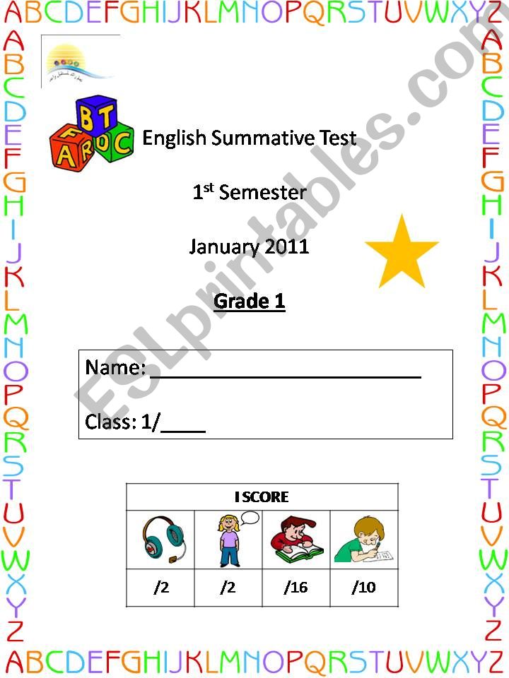 summative reading test powerpoint