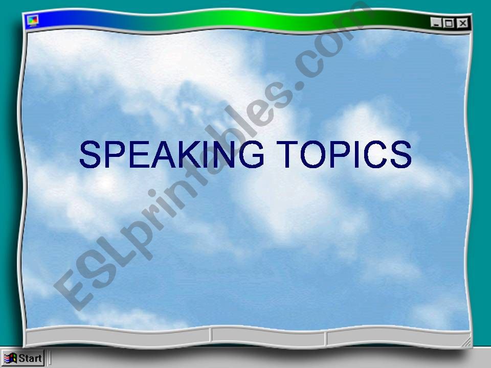 Speaking topics powerpoint