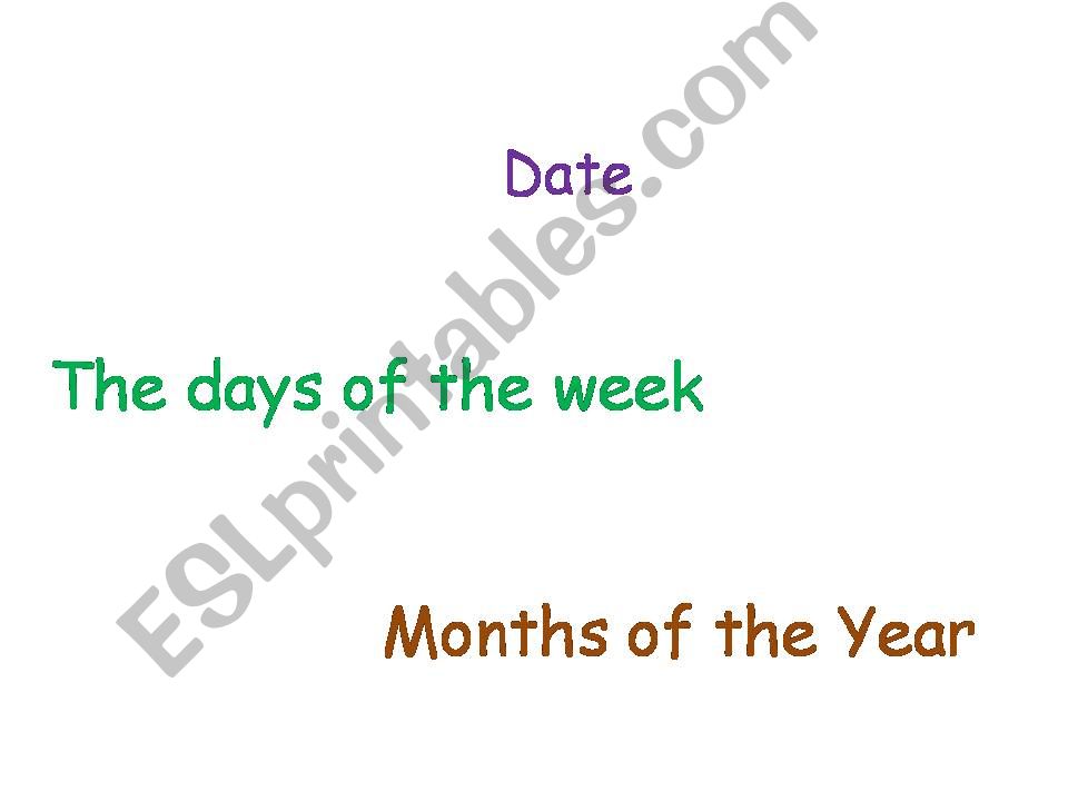 Dates powerpoint