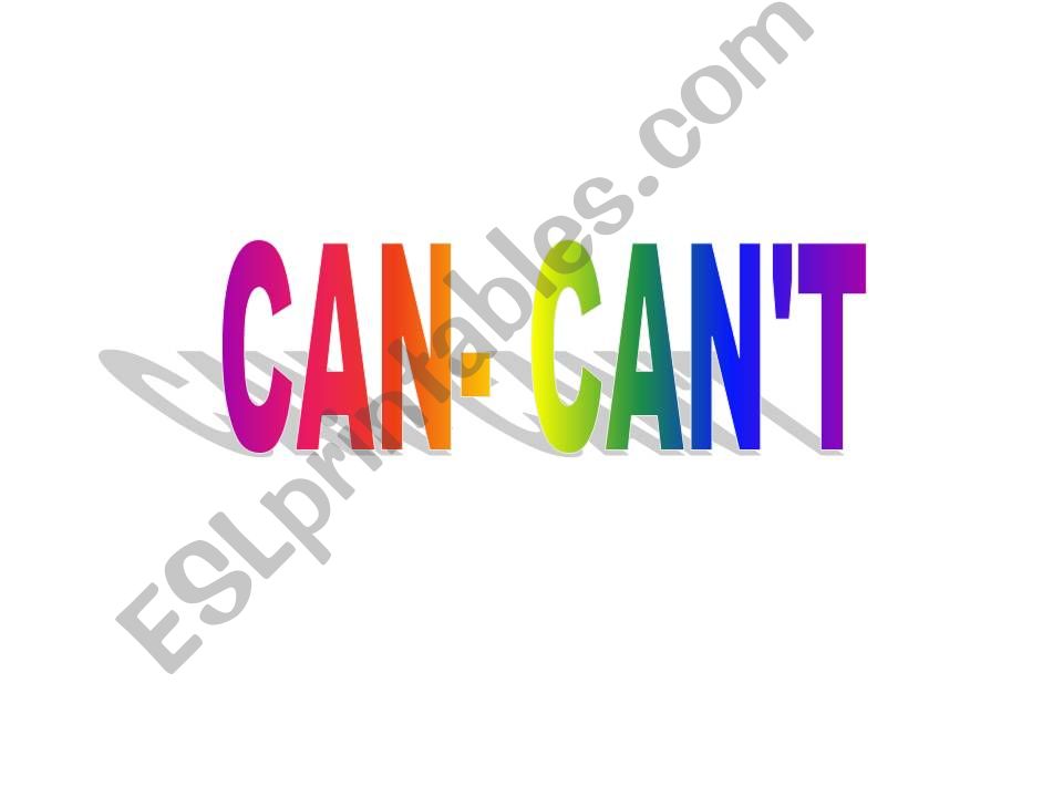 can-can´t powerpoint