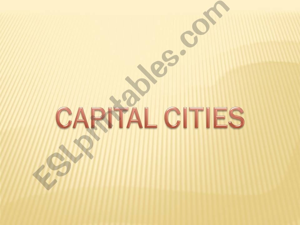 capital cities powerpoint