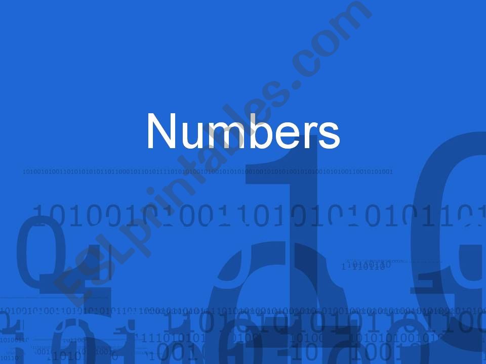 Numbers powerpoint