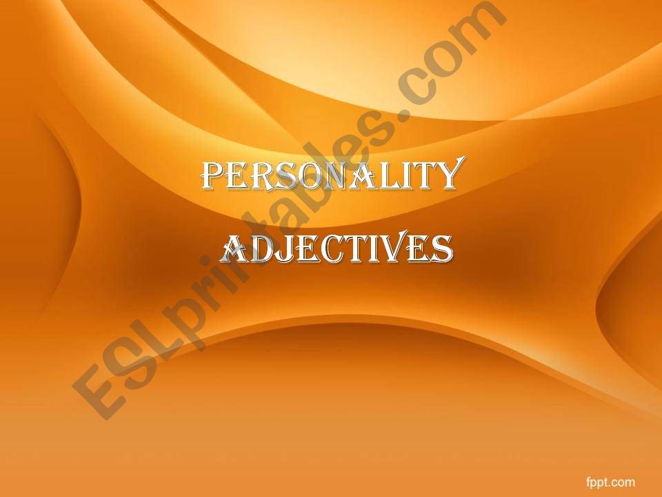 CHARACTER AND PERSONALITY TRAITS (1 OUT OF 5)