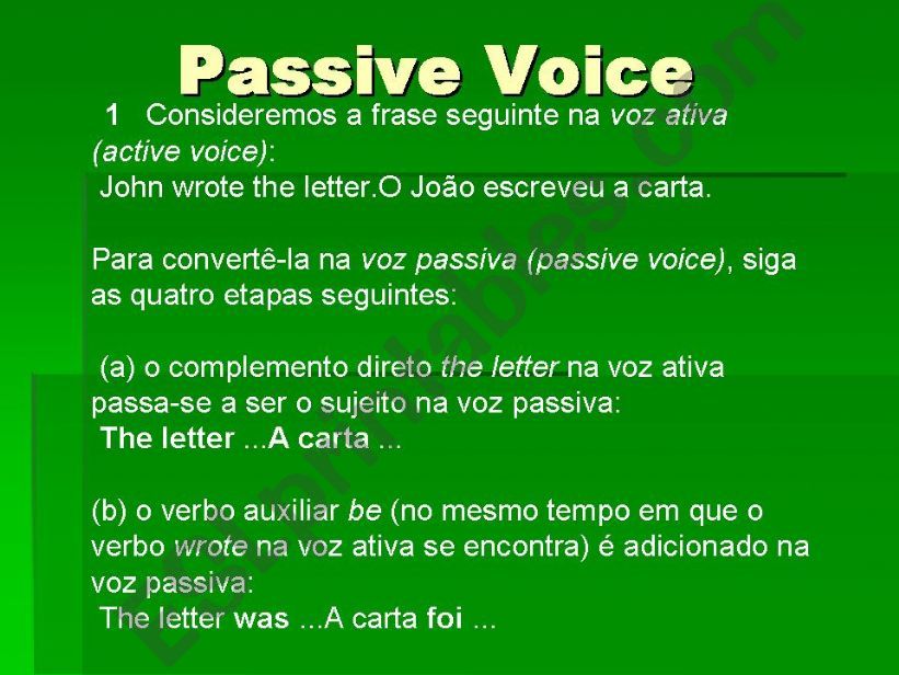 PASSIVE VOICE powerpoint