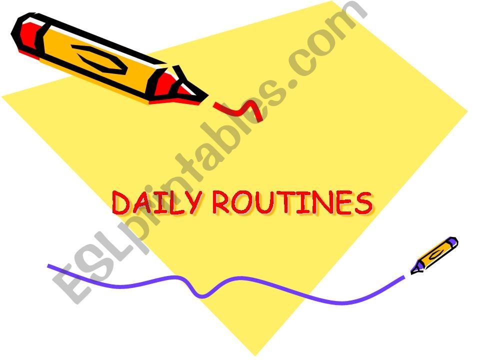 Present Simple Daily Routines powerpoint