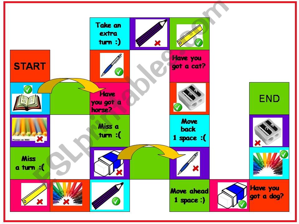 Board game_SCHOOL_OBJECTS powerpoint