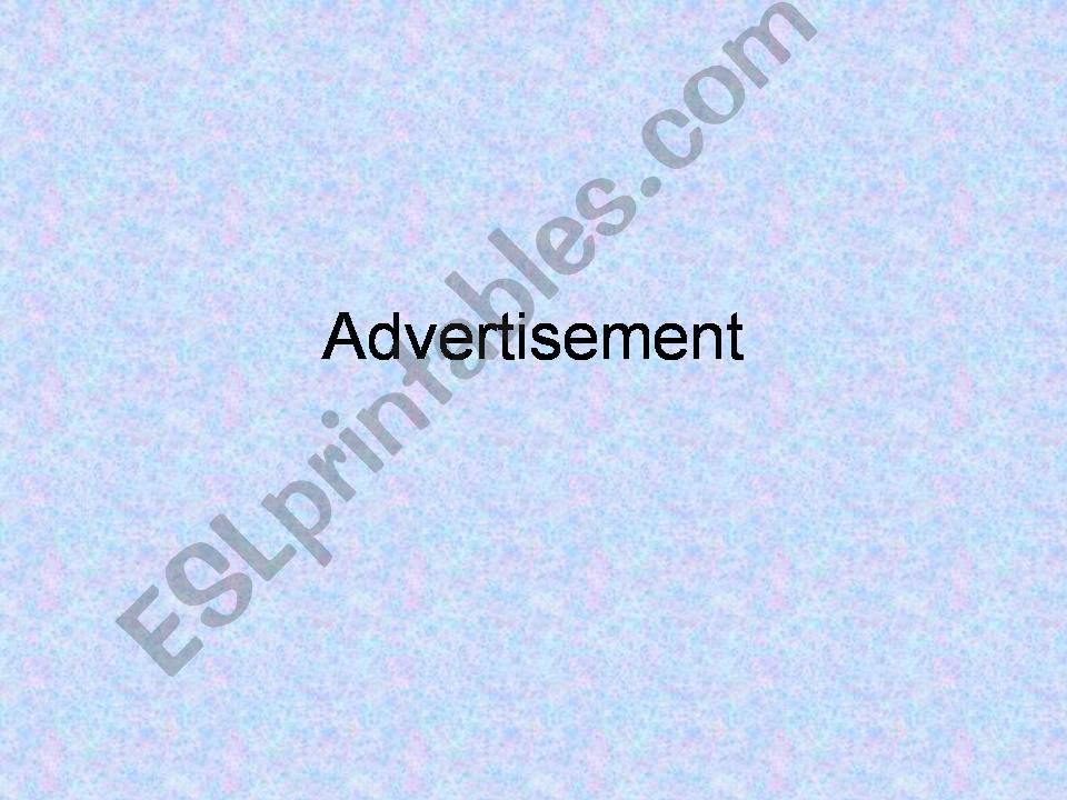 Advertisement powerpoint