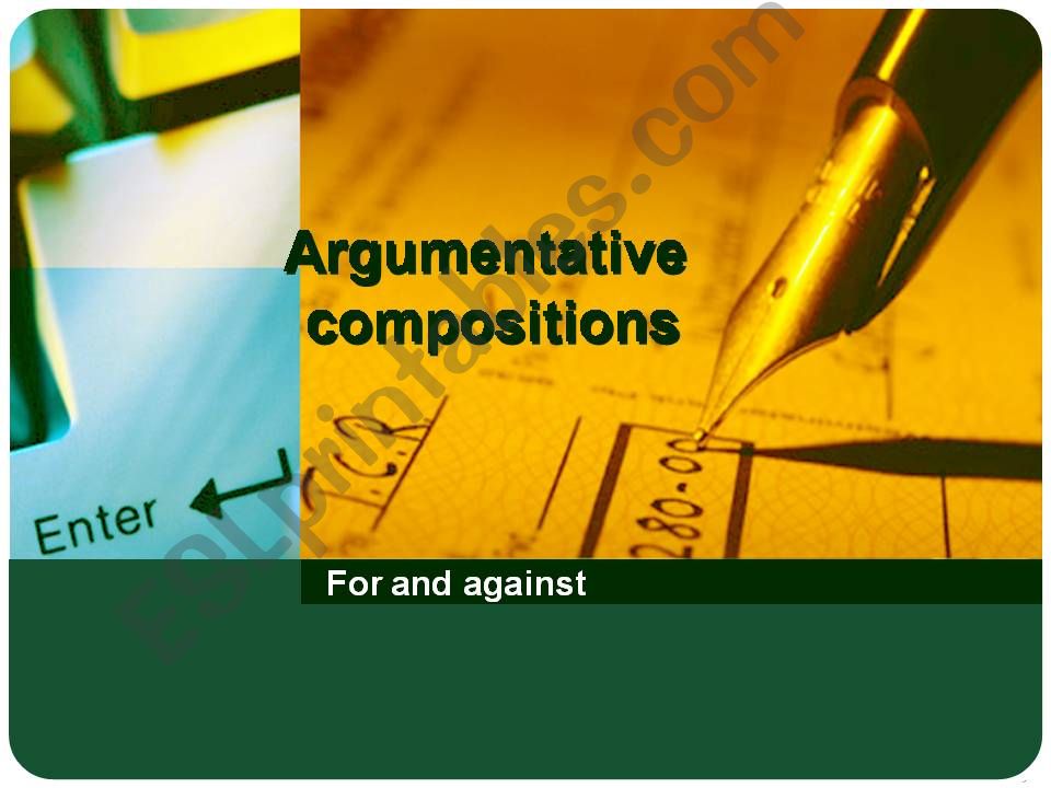 Argumentative composition powerpoint