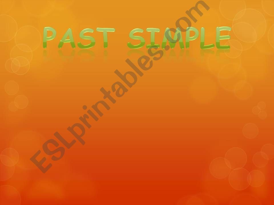 Past Simple powerpoint