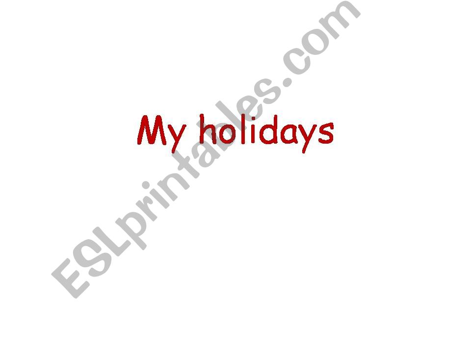 Holidays powerpoint