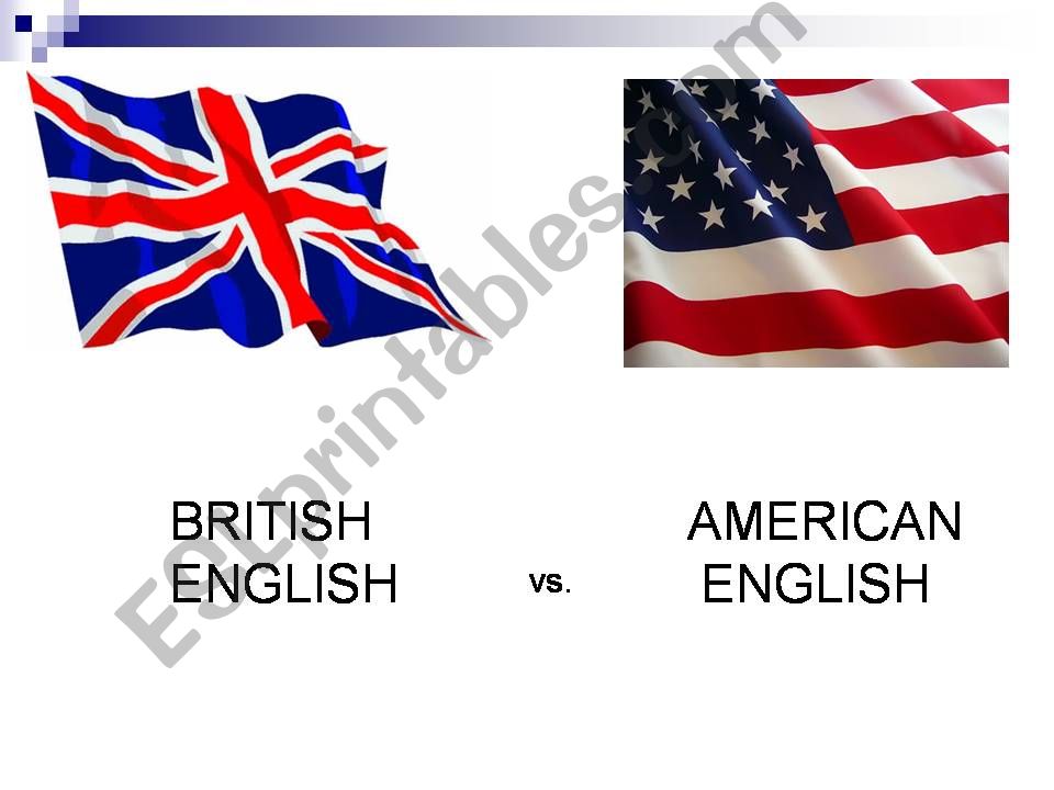 American English vs British English