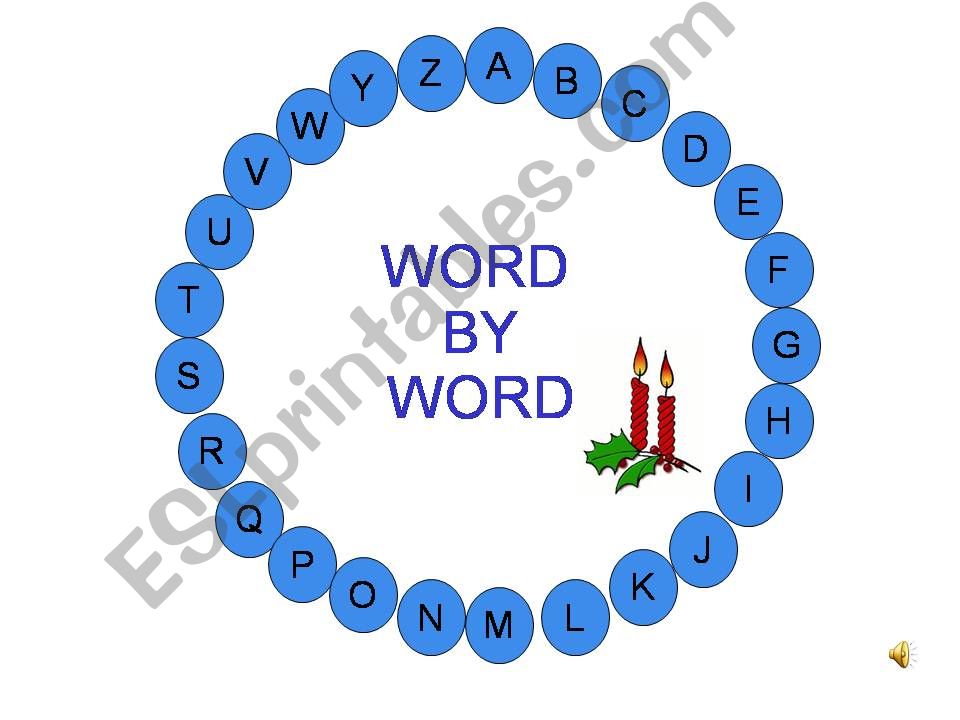 CHRISTMAS word by word powerpoint
