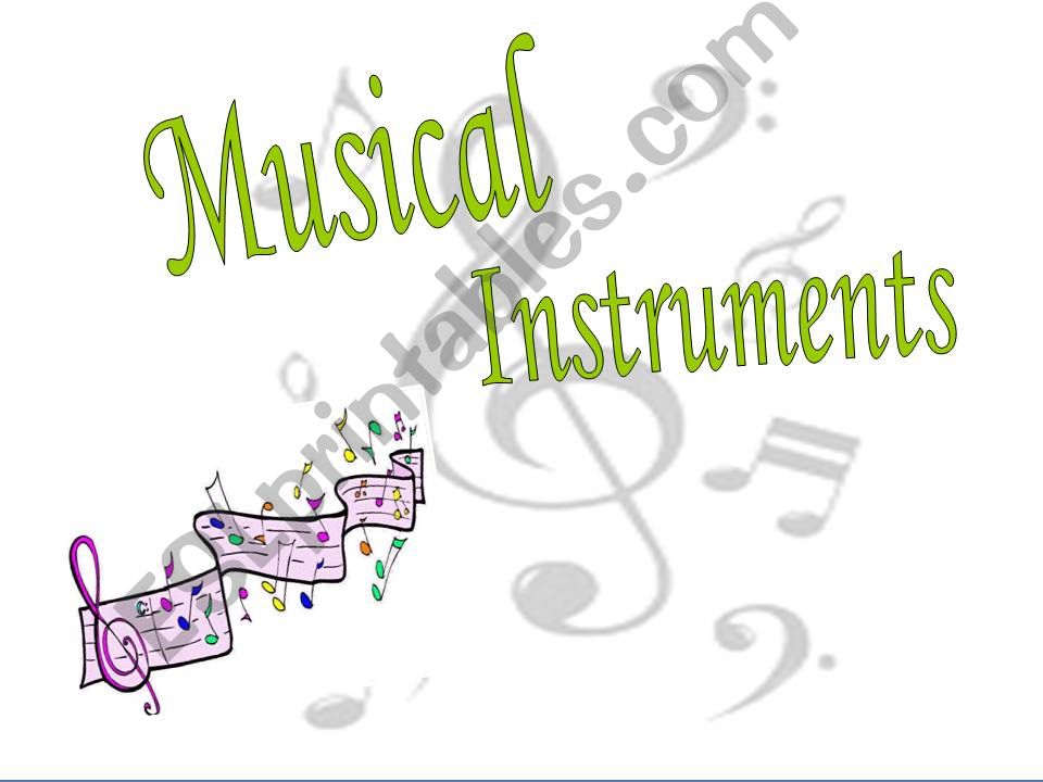 Musical Instruments 1/2 powerpoint