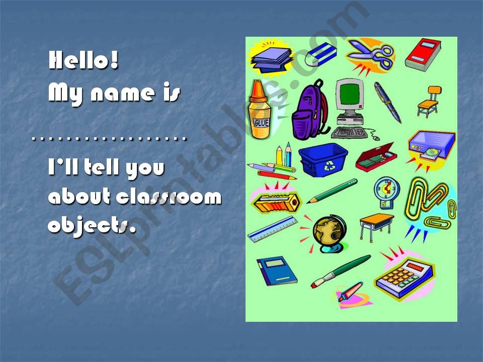 Classroom Objects powerpoint