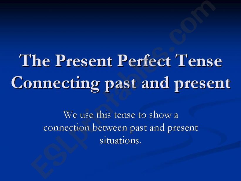 Present perfect powerpoint