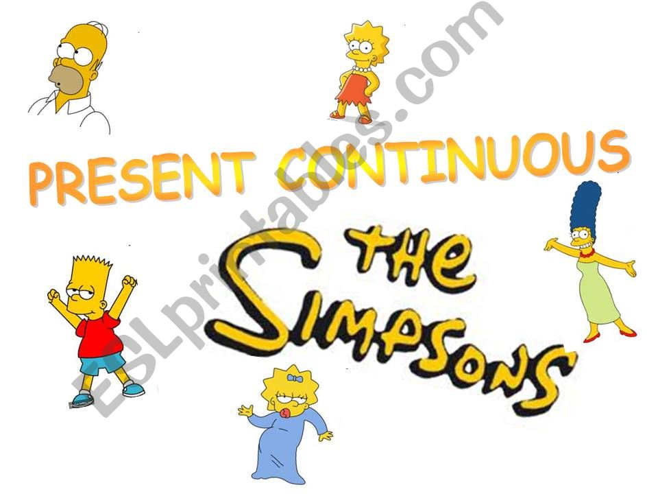 Present Continuous with Simpsons