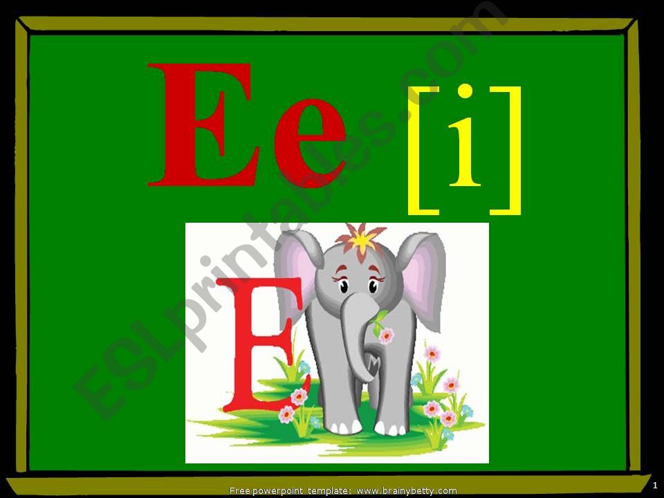 Abc Letter Ee powerpoint