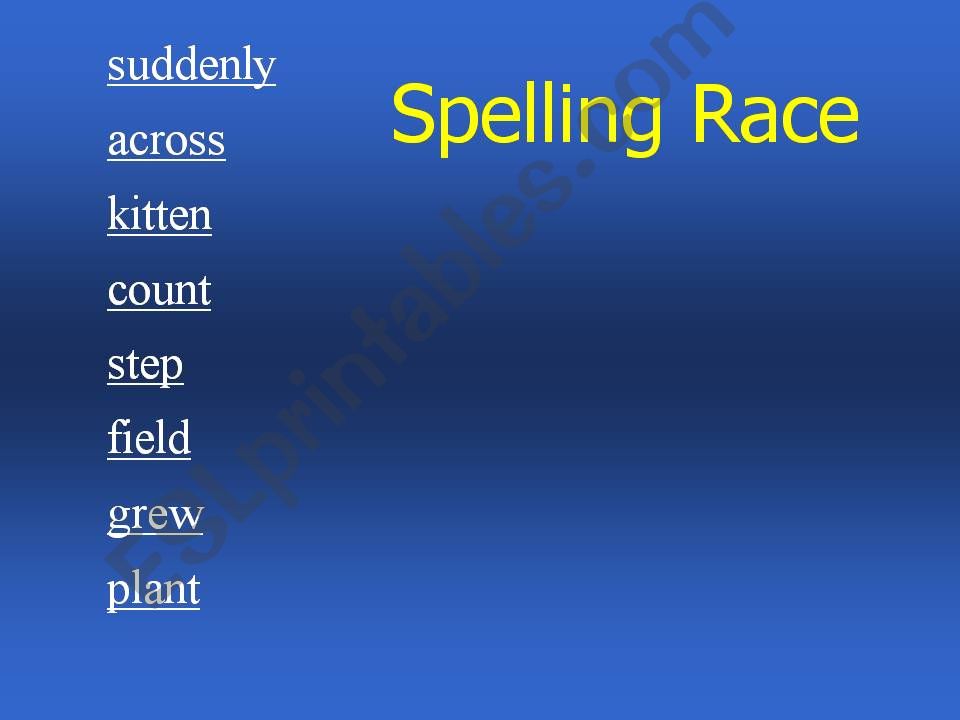 spelling practice powerpoint