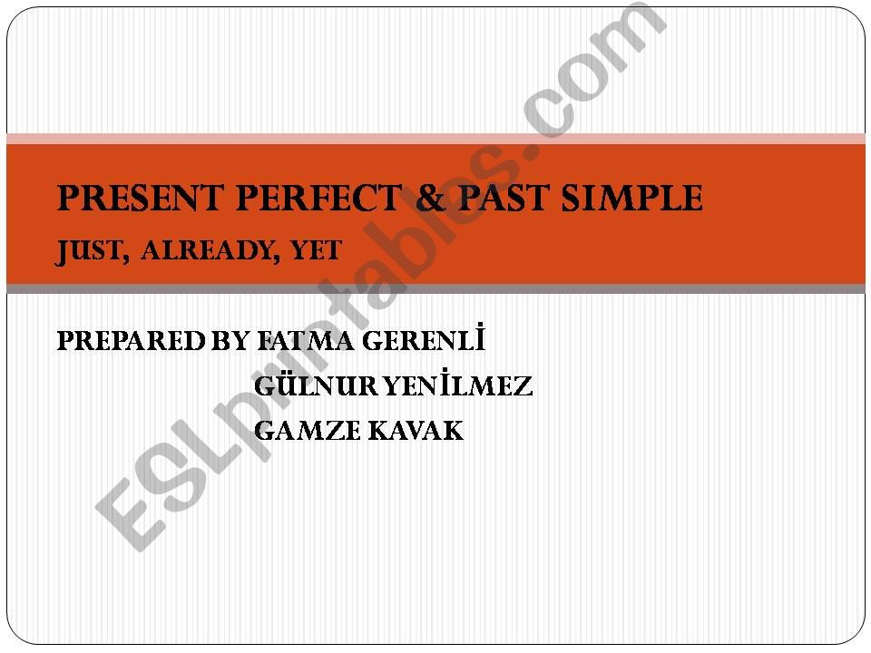 The Present Perfect Tense vs The Simple Past