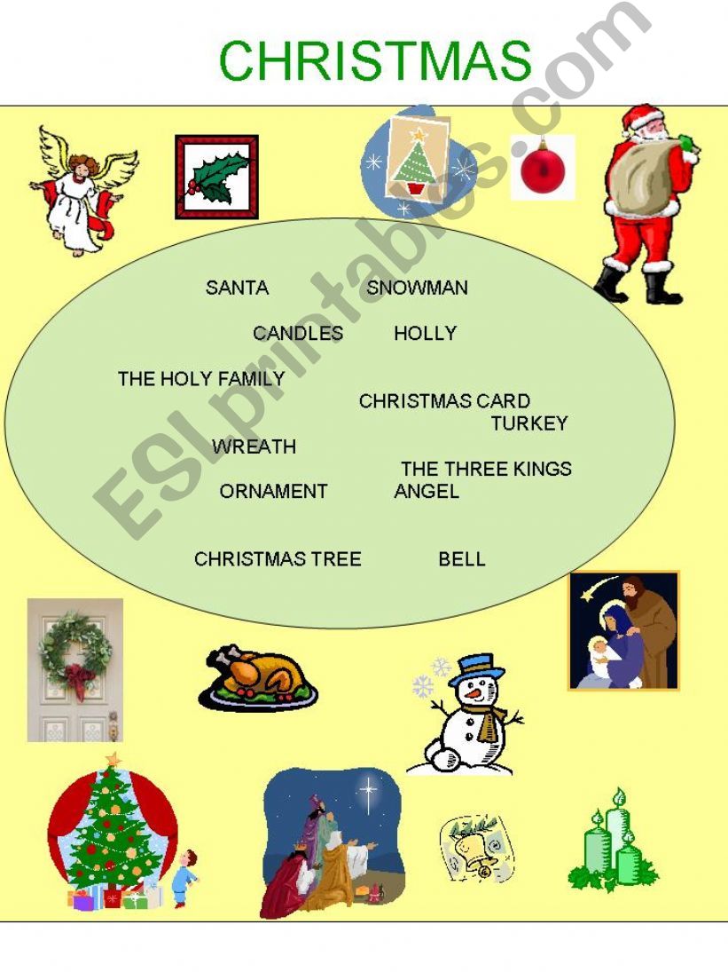Christmas words powerpoint