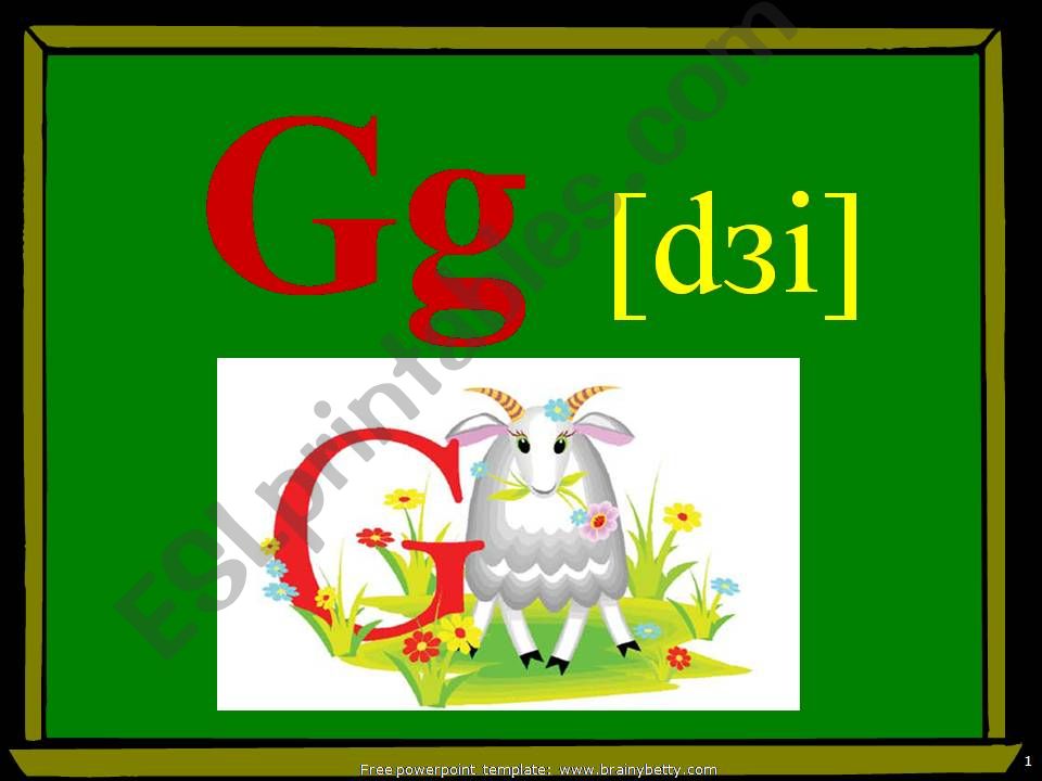 Letter Gg powerpoint