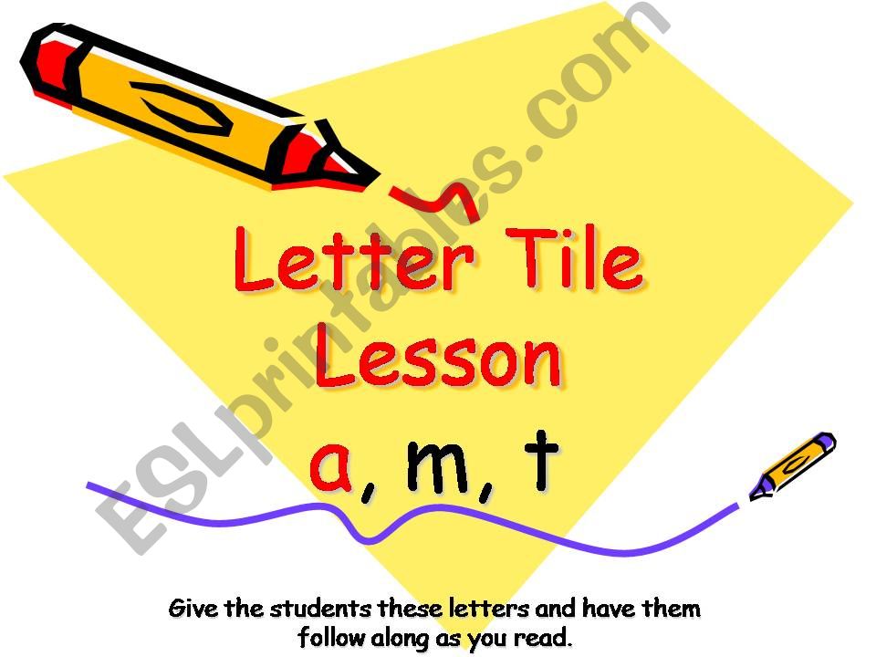 Letter Tile A powerpoint