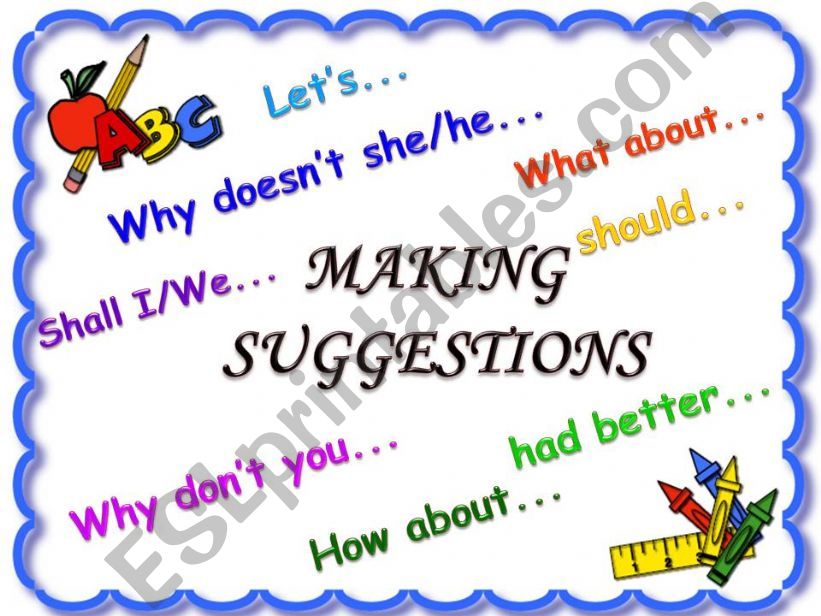 Making suggestions *part 1* powerpoint