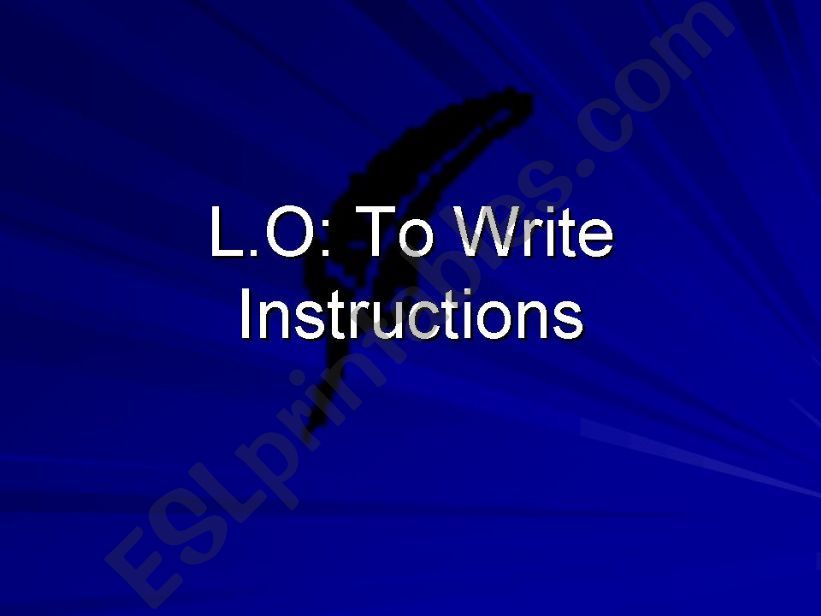 Instructions powerpoint