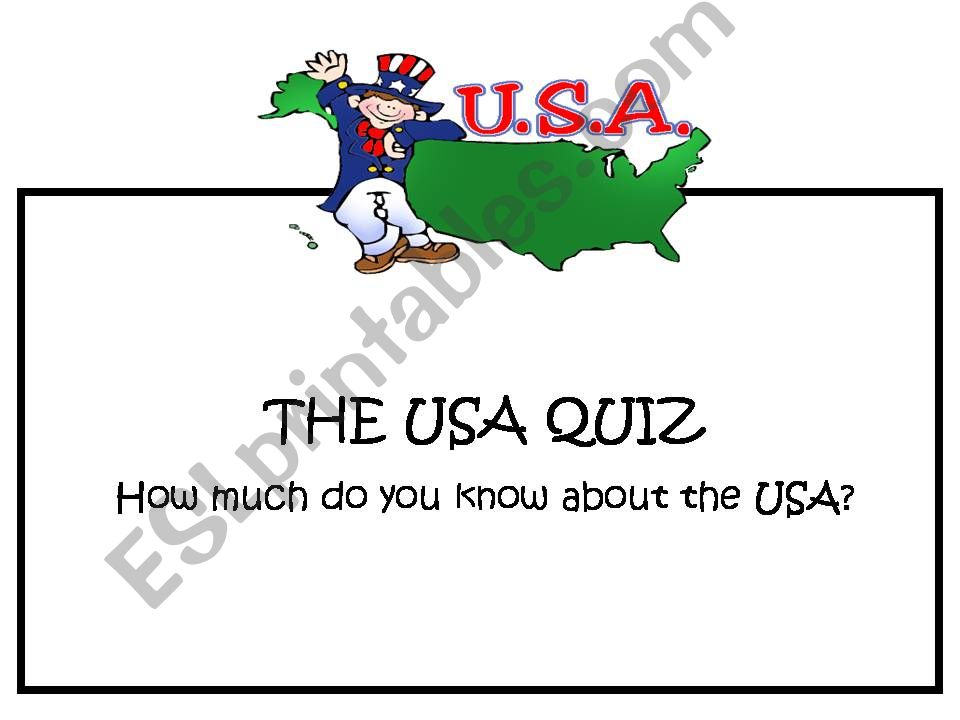 The USA quiz powerpoint