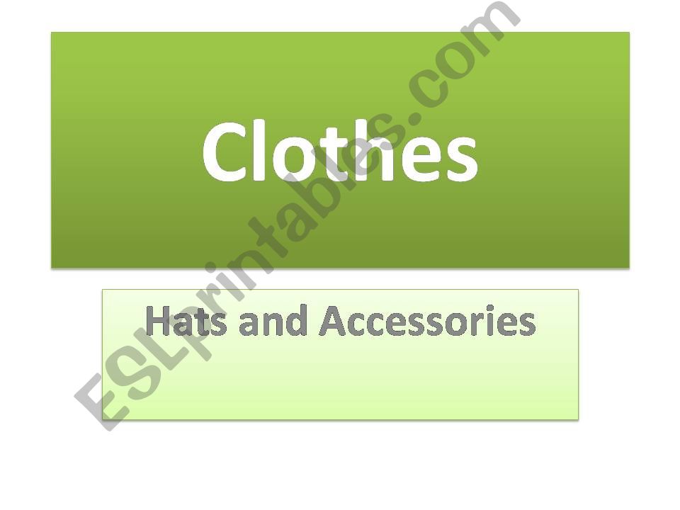 Clothes Beginners powerpoint
