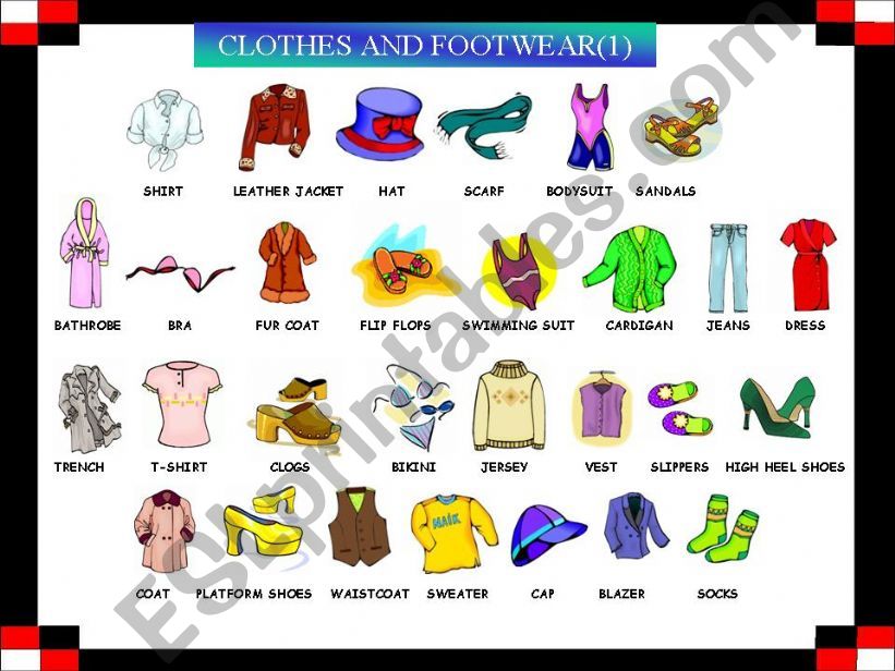 Clothes and Footwear (1) powerpoint