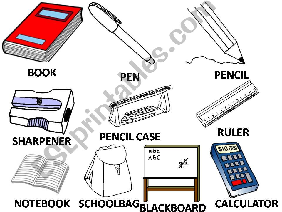 SCHOOL OBJECTS powerpoint