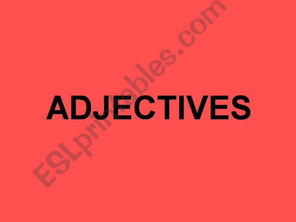 Adjectives - Feelings - Emotions
