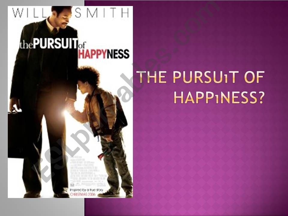 Pursuit of happiness powerpoint
