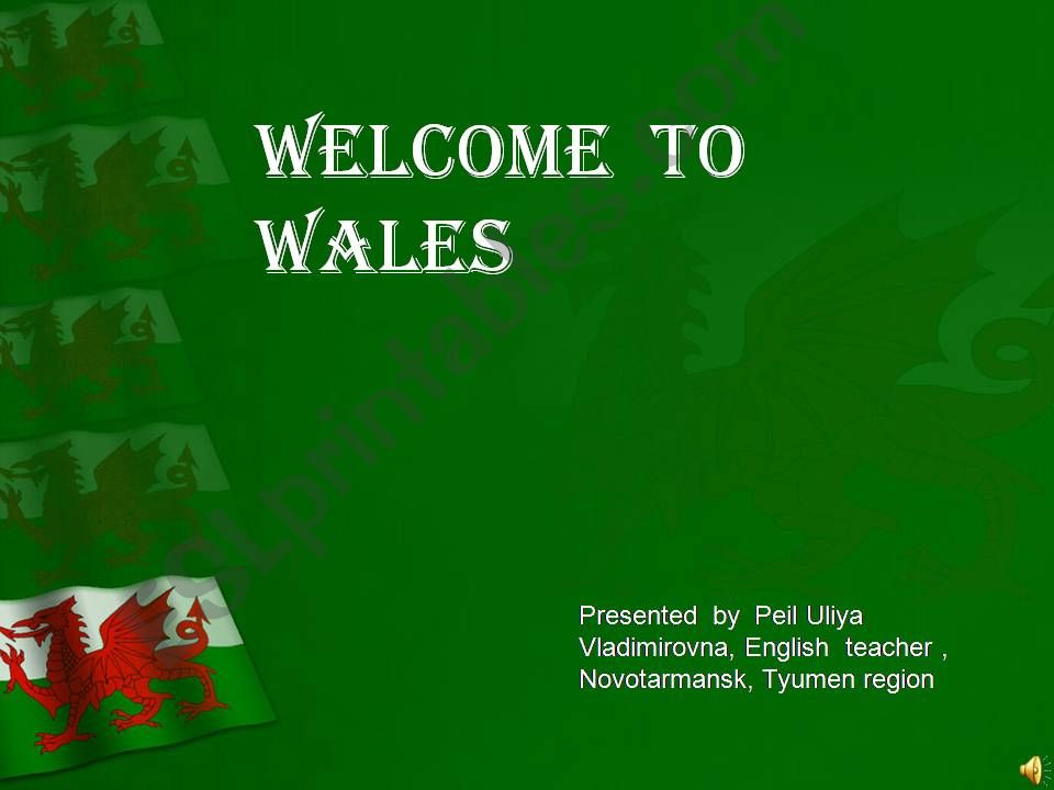 Welcome to Wales powerpoint